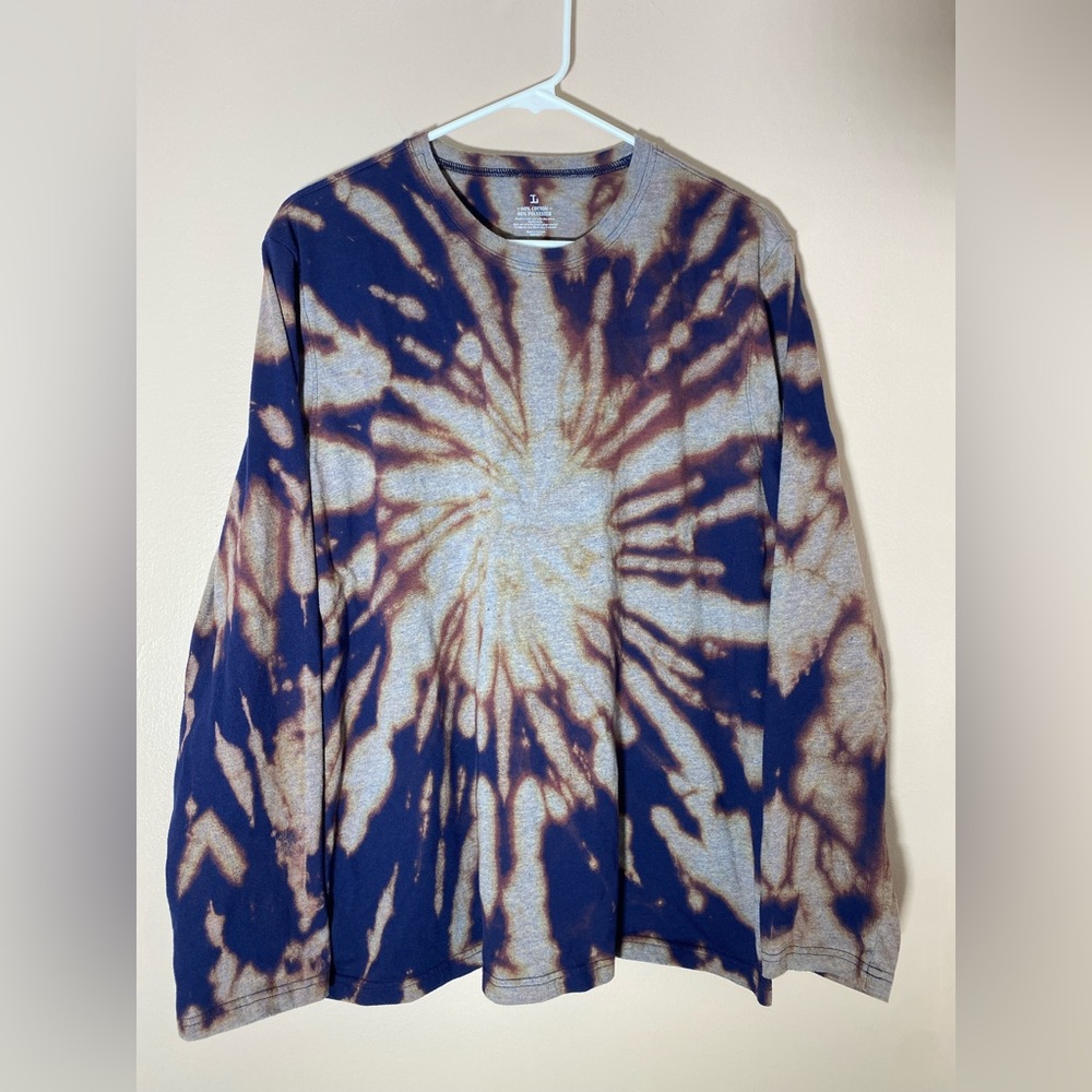 Retro Funky Tie-Dye Long Sleeve Shirt—Large